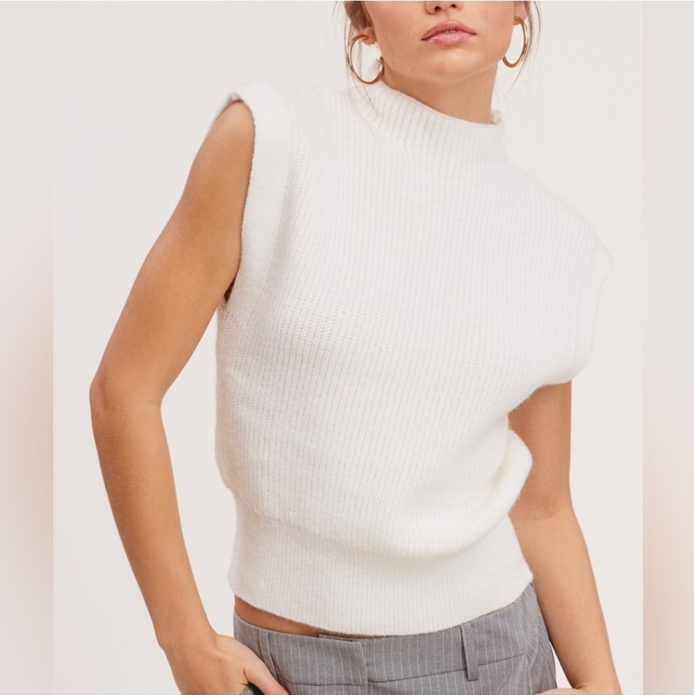 Ivory Sleeveless Sweater